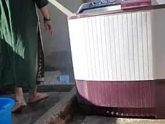 Look at This Sexy Bhabhi Bathing with Huge Boobs!