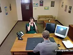 Soccer Mom Sucks Cock in Office on Hidden Cam Footage.