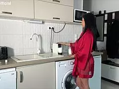 tired husband comes home, wife eagerly drains his balls