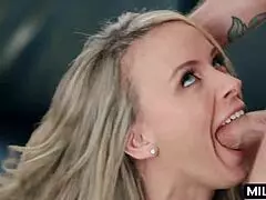 Hot blonde rich wife sneaks away for a secret affair today. Her lingerie tells the story.