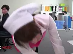 Asian Office Lady Chihiro Akino Gives Blowjob Followed by Hardcore Creampie in Japanese Jav Scene at Work