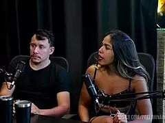 Top Moments from Casal Kaliente in Preliminares Podcast Featuring Bia Hot - Part 2 on Sheer Red