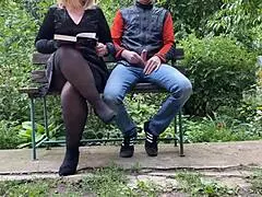 Curvy Stepmom Satisfies Son Outdoors