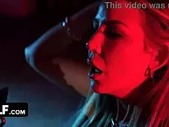 Lexi Stone's big tits pierced in Terminator parody gangbang with MILFs