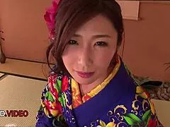 seductive kimono-clad milf ayumi shinoda gives passionate bj