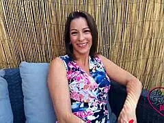 Kyara, a naughty nurse testing her limits outdoors