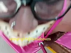 Indian Crossdresser Model Lara Dsouza In Pink Satin Nighty