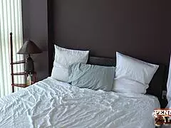 Hot redhead Penny Pax performs backstage with Anna Belle Peaks in lingerie.