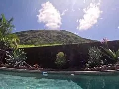 We headed out for a swim in that exclusive pool over in Hawaii Kai