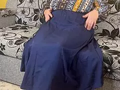 shy wife coming home to her husband after work