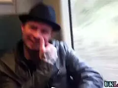 the british maid gets her face spunked after handjob and blowjob