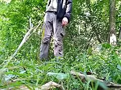 Fat Milf Reveals Her Hairy Pissing Cunt to Her Horny Lover in the Park, Feeling So Aroused and Exposed