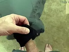 Stepmom catches stepson masturbating with her stolen panties