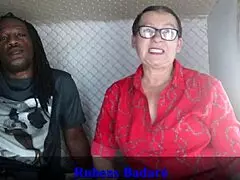 the black guy stretches out the grandma's tight pussy in the motor home on the streets of sao paulo uncut video with blowjob licking riding big cock doggystyle and cowgirl