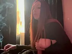 artemisia love gets so hot with her solo dildo play and smoking a cigarette 😏🔥