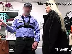 Curvy blonde caught shoplifting perfume