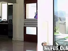 twerking blonde teen gives blowjob to insurance guy during summer patrol, leading to hardcore assfucking