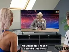 she was feeling lonely, so he calmed her with his huge cock in her mouth, you know?