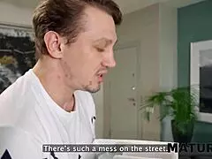 she was feeling lonely, so he calmed her with his huge cock in her mouth, you know?