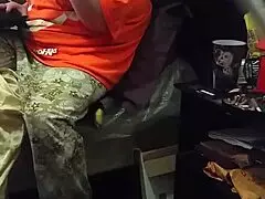 Hey, my stepmom's pretending she's not staring right at that big black monster cock flashing in front of her