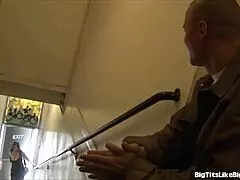 oh man, this real estate agent seals the deal using her huge tits for titty fuck