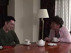 Japanese Milf Blows Before Hard Creampie