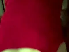 step sister in red lingerie loves breakfast with big cock cumming in mouth