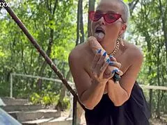 Blonde Cougar Fucks Her Used Cunt With A Big Vibrator Till It Becomes Very Red And Wet