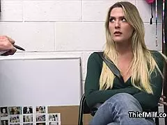 so this makeup stealing milf gets stripped in the office then bent over for doggystyle pounding