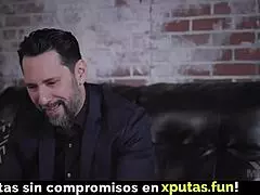 Blonde milf enjoys sex and I licked her pussy with Spanish subs