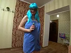 Lesbian Oils Pregnant Milf And Dildos Her Hairy Pussy In Pov.