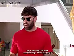 Memorial day stepson sneaks sausage suck in pool