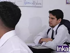 Gia White, the curvy latina milf teacher, gets anal destroyed by students in classroom