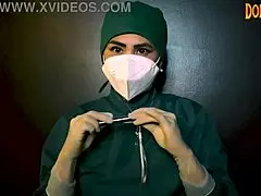 She loves the feel of latex gloves in this femdom fetish session