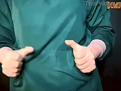 She loves the feel of latex gloves in this femdom fetish session