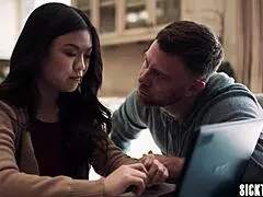 Why Is Jealous Asian Teen Lulu Chu Masturbating Alone When She Can Get Fucked Hard In A Threesome With Slimthick Vic?