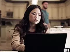 Why Is Jealous Asian Teen Lulu Chu Masturbating Alone When She Can Get Fucked Hard In A Threesome With Slimthick Vic?