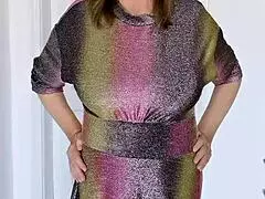 Granny handles titty fuck blowjob and cumshot on her huge tits fast