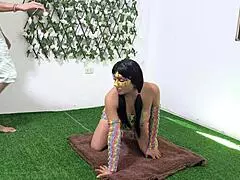 Are you ready for naive Saritacoketa's excited test run toward her first professional double penetration soon?