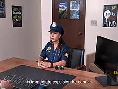 Brandy Salazar Fucks Cop Jason At Desk