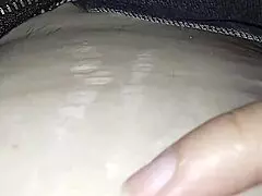 Gretala lies down and relaxes in the toilet