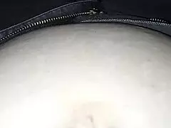 Gretala lies down and relaxes in the toilet