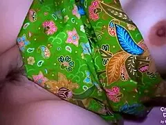 Thai woman loves getting pounded with creampie in her tight shaved pussy on the bed.