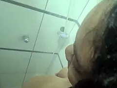 Hey, this latina stepmom seduces me with her huge boobs and monster cock