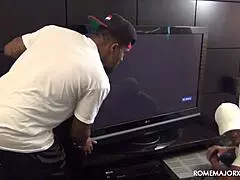 Giselle Leon was out when she got dicked hard right behind a dumpster by Rome.