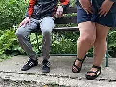 The Step Son Felt Intense Arousal Peeping At His Step Mother's Sweet Hole In Public