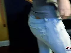 cute brunette sabrina touches herself and performs oral on a juicy cock to receive cum