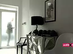 Milf Slut in Heels Fucking While Kissing and Licking Vagina, Asking About Husband.