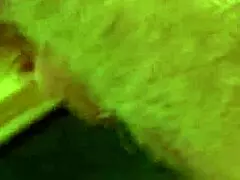 Ebony woman masturbates pussy with toys in glamour solo