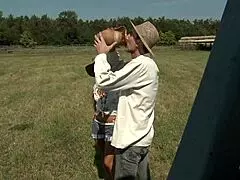 Sandra Romain fucks outdoor with big tits